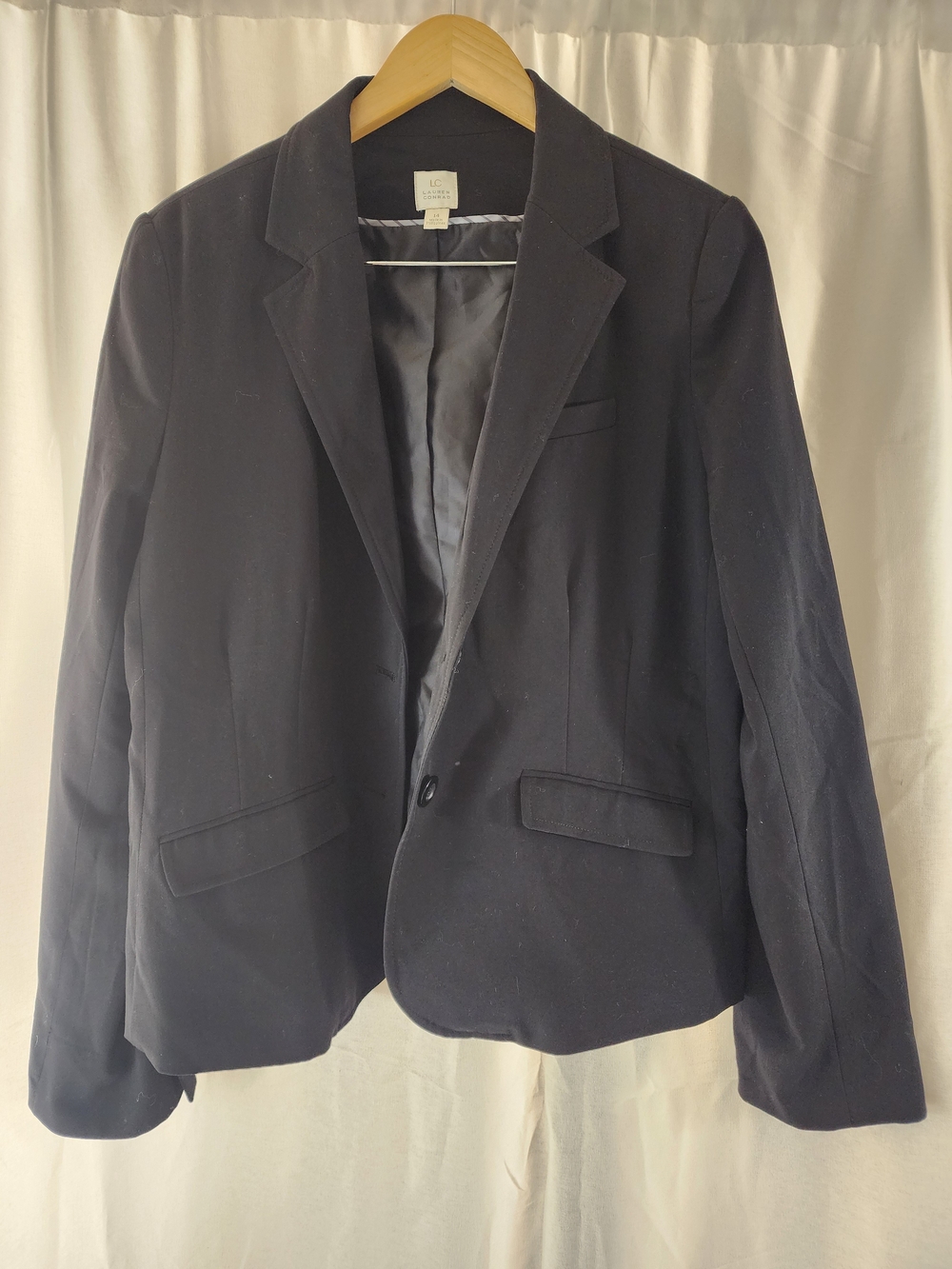 LC Lauren Conrad Black Women's Tailored Blazer